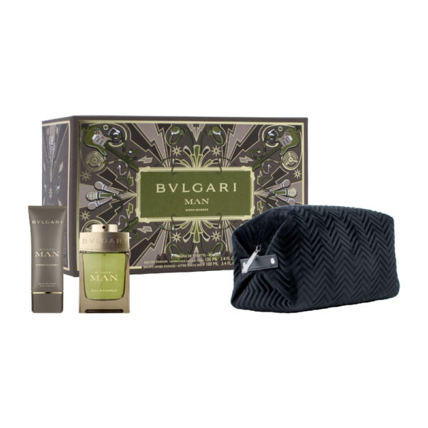 BVLGARI MAN WOOD ESSENCE EDP 100ML+100ML ASB+POUCH (SOFT BOX) SET